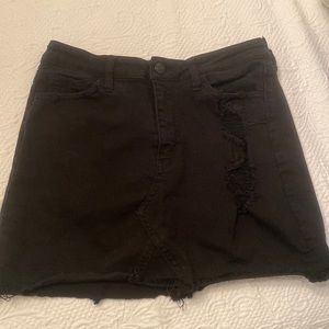 Vervet Black Denim Mini Skirt